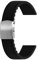 Kai Tian 24mm Armband Schwarz Gummi Silikon Uhrenarmband mit Reifenstruktur Rostfreier Stahl Schnalle für Männer Frauen