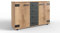 Froschkönig24 Stockholm Kommode Anrichte Sideboard Plankeneiche/Grau