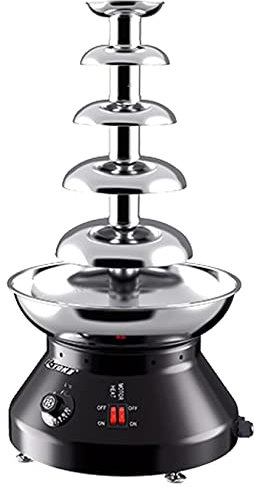 JINTAOMA 5 Tier Chocolate Fountain Party Fountain, Electric Chocolate Fountain Fondue Cheese Butter Heating Melter Heating Fondue Machine Chocolate Fountain,Black