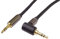 PremiumCord Stereo HQ Jack Cable 3.5 mm, Jack Plug 3.5 mm, Stereo Jack Male to Male 90°, Aux Headset Audio Connection Cable, Shielded, Metal Connector, M/M, Length 1.5 m