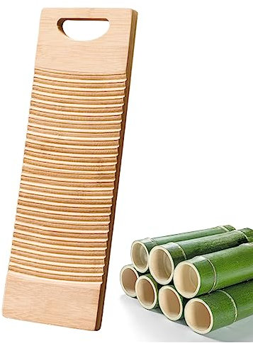 Asse per Lavaggio a Mano in Legno, Asse per Lavaggio a Mano per Lavaggio di Vestiti, Asse per Lavaggio a Mano in Legno Rustico per la Casa, Piccola Media Grande 3 Dimensioni (Lunghezza 16''/20''/24'')
