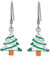 Weihnachtsbaum Ohrringe Silber 925 Baum Ohrhänger Weihnachts Schmuck Geschenke Damen