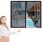 Zanzariera per Finestra 150 x 240 cm, Zanzariera a Maglie, Chiusura Automatica per Finestra, Nero