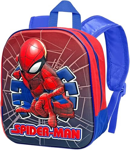 Clondo 3D Kindergartenrucksack für Kinder, Freizeitrucksack für Jungen, Kindergarten, 31 cm, Reisen, Geschenk, Rucksack Für Spiderman Fan