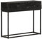 Woonisher Table Console Noir 90x30x76 cm Bois Massif de manguier et Fer Organisateur Armoire Vetement