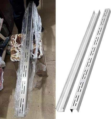 Canaletta Scolo Acqua Piovana Canalette di Drenaggio Strette per Patio Esterne, Kit di Drenaggio A Canale Sottile per Esterni Copertura Griglia in Metallo Acciaio Inossidabile(5x3cm/2x1.2in)