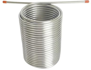 enfriador de mosto, Intercambiadores de calor Serpentín enfriamiento 19 m longitud, Enfriador mosto agua cerveza doble capa, Bobina acero inoxidable caja barril casero tubo 8 mm