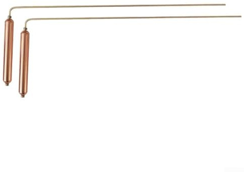 Ensemble de baguettes de divination en cuivre avec détection de métaux pour l'or de l'eau et la prospection géologique avec pendule pour chasse au trésor, enquête paranormale et géobiologie Pra(C)