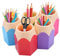 GlobalDeal Direct 5 Pack Creative Pencil Tip design Pen Vase Pencil Pot Makeup Brush Holder Stationery Storage Organizer Desk Tidy Container