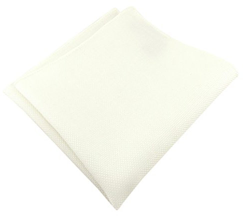 TigerTie Einstecktuch - 100% Baumwolle Pique in creme gemustert - Einstecktuch 30 x 30 cm