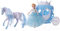 Fantastiko Toys Bambola Principessa dei Ghiacchi Con Carrozza e Cavallo Vestito in tessuto Giocattolo per Bambini Dimensioni prodotto: 42 x 24 cm
