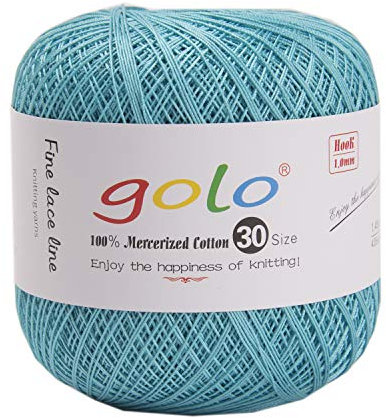 golo Häkelgarn 30 Garn zum Tätowieren für handgestricktes Häkelgarn Gewinde häkeln (Lianglan)