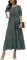 GRECERELLE Womens Summer Midi Dress Floral Print Boho Dress Ruffle Puff Sleeve High Waist A-Line Casual Boho Cocktail Holiday Beach Long Dress for Ladies (FP Tulip Blue Grey, S)