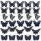 Yayatty 30 Stück Schmetterling Spitze Applikationen, Spitze Organza Stickerei Schmetterling Applikation Flicken für Kleidung, Hochzeit, Brautkleid, Basteln, Kleidung, Haarschmuck, Schwarz