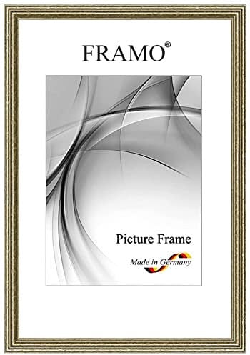 FRAMO Barock Bilderrahmen Barock Antik 60 x 80 cm aus Massivholz | Alt-Silber | Farbe/Größe wählbar | Retro Vintage Antik Rahmen N°088
