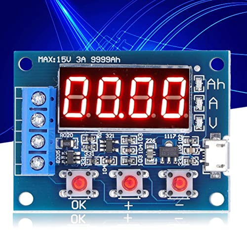 Battery Capacity Meter, DC4.5‑6V Discharge Tester Analyzer, LED Discharge Tester Monitor for 12V 18650 Lithium Batteries