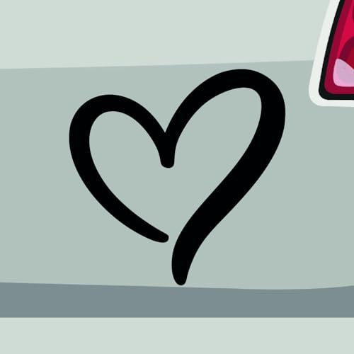 Stickerfreaks Herz Aufkleber Liebe Sticker Love Familie Amor Freunde Auto Bike Decal Vinyl JDM Aufkleber Größe: 9x9cm (M) | Farbe: 31-rot | Liebe Sticker Kleber Deko Tuning Herzschlag