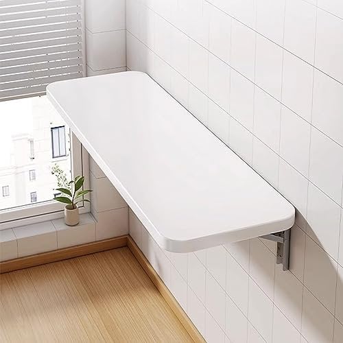 OHMG Wandklapptisch Schreibtisch Tischplatte 60 * 30 cm Klapptisch Esstisch Küchentisch für für Küche Zimmer Wohnzimmer Kinderzimmer Wandtisch Tisch klappbar zur Wandmontage (weiß-60 * 30 * 1.6cm)