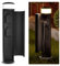 SSC-LUXon PALISO Energiesäule Garten mit Licht und 2 Steckdosen outdoor - schwarze Pollerleuchte außen led IP44 inkl. G9 3W warmweiß
