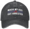 ATOurDealss MAGA My Ass Got Arrested Hat Herren Baseballkappe Graphic Cap, Schwarz , One size
