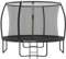 SONGMICS Trampolin 305 cm d, Gartentrampolin für Kinder mit Sicherheitsnetz, 180 cm hohe Gebogene Stangen, Randabdeckung, Leiter, Stahlrahmen, schwarz STR102B01