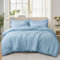 Tifschlaf Super King Duvet Set - Baby Blue Superking Duvet Cover with 2 Pillowcases - Ultrasoft Brushed Microfiber Quilt Cover Bedding Set with Zip Fastening, Light Blue (260x220)