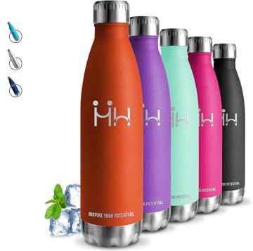 Grsta Thermosflasche - 0.75 liter - Trinkflasche Edelstahl, BPA-Freie, Trinkflasche Kohlensäure Geeignet, 24h Kalt & 12h Warm, Wasserflasche Doppelwandig, Trinkflasche Sport für Camping, Wandern