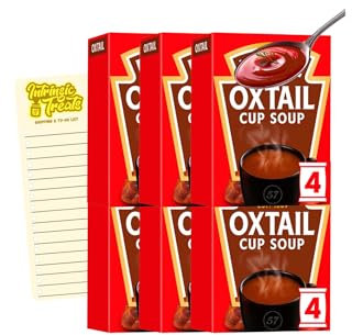Oxtail Soup Bundle with Oxtail Cup Soup x6 and Intrinsic Treats Shopping List Card (Total of 24 Sachets)