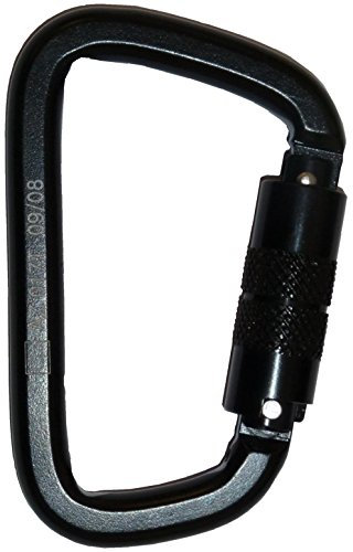 G-Force Steel Black Twist Lock Karabiner Height Safety Fall Arrest Protection EN362 (GFAZ017T-BLACK)