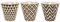 Sass & Belle Lot de 3 mini pots de fleurs Geo Noir