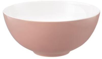 Seltmann Weiden Life Fashion Schüssel Ø 21 cm | Hochwertiges Porzellan, 2000 ml, Spülmaschinenfest & Mikrowellengeeignet | Moderne Schale mit farbiger Außenseite | Posh Rose