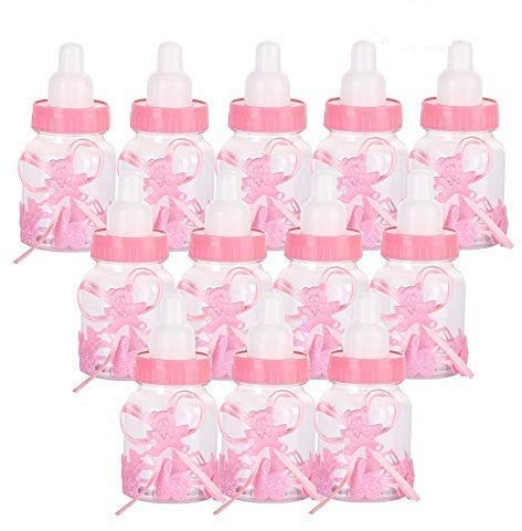Wifehelper Bouteilles Remplissables, Lot de 24 Bouteilles Rechargeables de Qqualité Alimentaire en Plastique Bonbons Boîte à Bonbons pour Bébé Shower Birthday Party Mariage