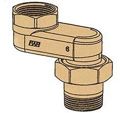 5563 63412 entraxe cm. 6 Connexion excentrique connexions mâle-mâle FAR