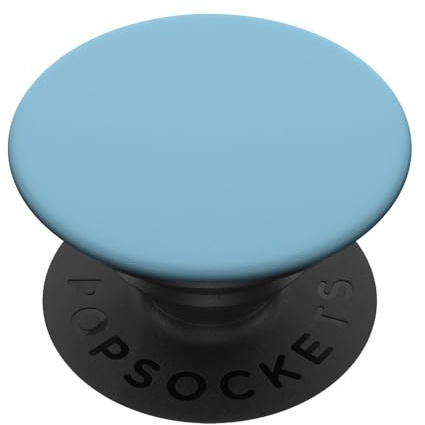 PopSockets Einfarbig Blaue Farbe In Blue Ganz Muster Hell Baby Babyblau PopSockets PopGrip: Ausziehbarer Sockel und Griff für Handys/Tablets mit Tauschbarem Top