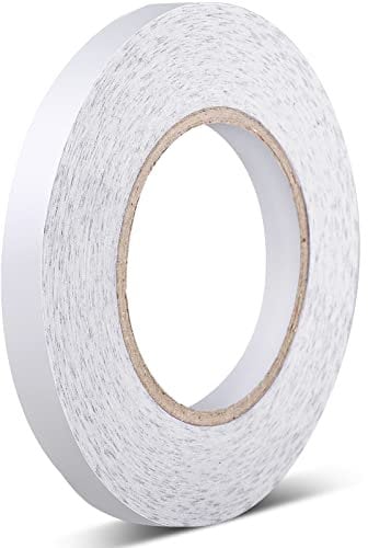 Outus 50 m Klebrig Stoff Klebeband Doppelseitiges Aufdrücken Band, Kein Nähen, Kleben, oder Bügeln, Änderungen und Säumen Werkzeug (1/2 Zoll x 164 Füße)