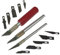 GMMH Messer, 16tlg Messer Set, Skalpell, Schnitzmesser mit austauschbaren Skalpellklingen in Aufbewahrungsbox, Bastelmesser, Cuttermesser, Hobbymesser, Präzisionsmesserset, Modelbau