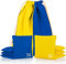 Professionelle Cornhole Bags – Set von 8 regulären Allwetter-Sitzsäcken für Pro Maisloch Spiel – 4 gelb & 4 blau