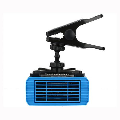 Auto-Heizung 12V 150W Zigarettenanzünder, Baceyong Autoheizung Windschutzscheibe Demister, 2-In-1 Winter Warm Cool Wind 360 ° Drehbare, Tragbare Kinetische Heizlüfter Fenster Defroster, Blau
