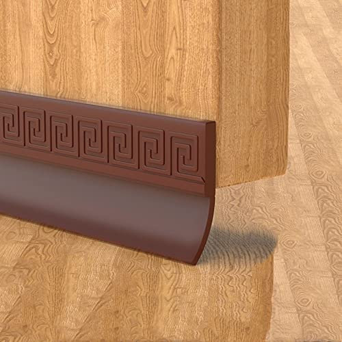 Coupe Vent De Porte De 100 cm, Porte Bas Joint Strip, Calfeutrer Bas De Porte Silicone Auto-Adhésif étanche Et Anti-Poussière (Marrón)