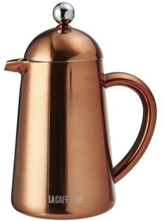 La Cafetière Havana Copper Stainless Steel Double Walled Cafetière, Three Cup, Gift Boxed