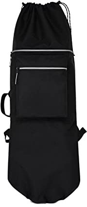 harayaa Skateboard Rucksack Bag Water mit 2 Taschen Longboard Tragetasche für Cruiser, Schwarz