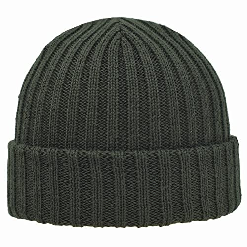 Melegari Strickmütze Milano | Militär Strickmütze aus Reiner Wolle | Wesentlich und robust Gemacht für die Zeit | Unisex | Hergestellt in Italien