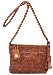 Biba Tasche für Damen aus echtem Leder, Umhängetasche Heritage Alloway ALW2L, Langen Griff, Reißverschluss, Echtes Rindsleder, Lederfarbe