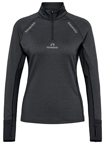 hummel Newline Damen Mesa Half-Zip Longsleeve Laufbekleidung Lauftop Schwarz - XL