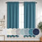 Mrs.Naturall Blaugrüne Leinenvorhänge für Jungen, Schlafzimmer, Teenager, Mädchen, 160 cm Länge, 2 Paneele, Stangentasche, halbtransparent, Meer, Ozean, nautisches Dekor, Pfauenblau, Türkis, Vorhang