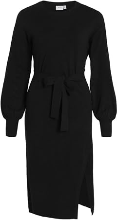 Vila Female Strickkleid Gürtel Midi | Knitted Dress