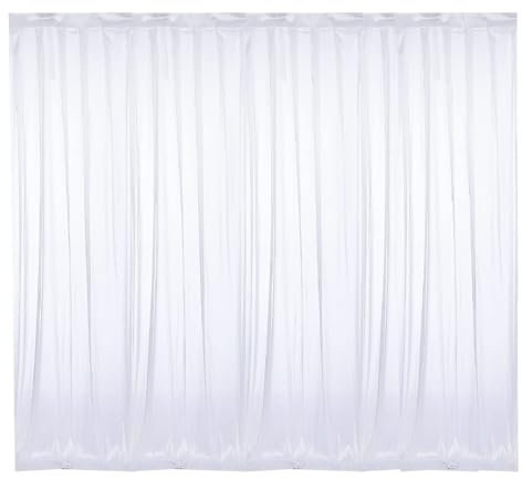 Supernic 2x2m White Ice Silk Background Photography Curtain - Detachable Backdrop for Stage, Wedding and Party Photography