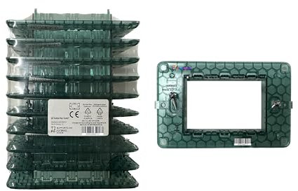 Di Tutto Per Tutti® - Kit 10 Pezzi, Supporto 3M 3 Posti con Viti Compatibile Con Vimar Plana, Per Scatola 503
