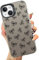 MAYCARI Aesthetic Laser Case for iPhone 11 Pro Max with Cute Black Bow Knot Pattern Design, Girly Slim Thin Soft Shockproof Protective Cover for Women Girls