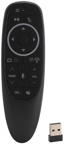 Voice Air Fly Mouse, 2,4 G RF Fernbedienung, Bluetooth Sprachfernbedienung mit IR Lernen, 6 Achsen Gyro USB Empfänger für Android TV Boxen, HTPC, PCTV, Laptop
